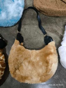 Faux Fur Hobo Bag