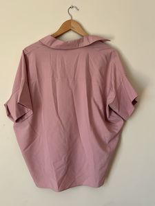 Pink V-Neck Flowy Tunic Top