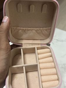 Pink Travel Jewelry Organizer Box