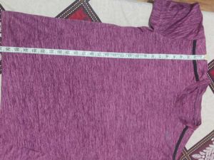 Purple Heathered Tunic Top