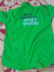Green Graphic Print Shirt
