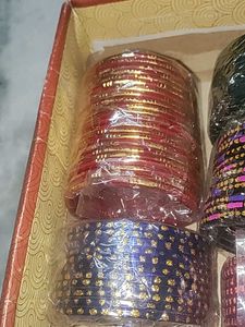 Set of Colorful Indian Glass Bangles