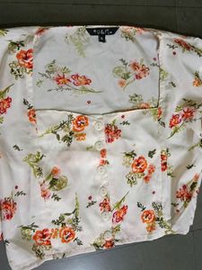 Floral Print Button-Up Shirt