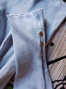 Light Blue Knit Top - ZARA
