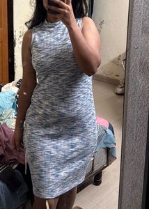 Sleeveless Ribbed Knit Dress