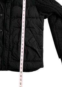 Men's Black Knit Puffer Jacket