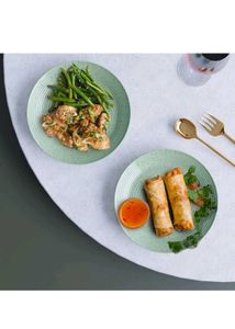 Green Ceramic Plates (Set of 2)