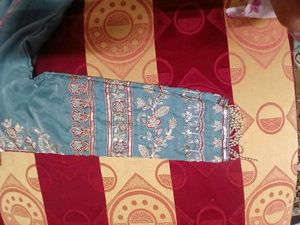 Embroidered Kurta Set with Palazzo &amp; Dupatta