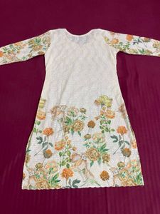 Elegant Floral Print Kurta Set