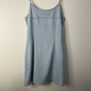 Light Wash Denim Button-Up Dress