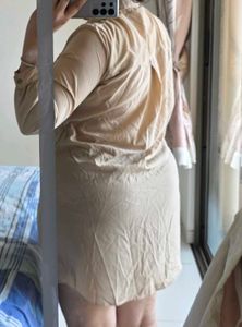 Women's Beige Shirt Dress