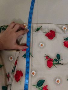 Elegant Rose Print Kurta Set