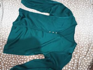 Emerald Green Silk top