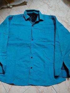 XL Men's Teal Long Sleeve Shirt