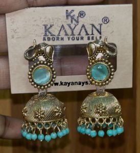 Kayan Red Lotus Jhumka Earrings