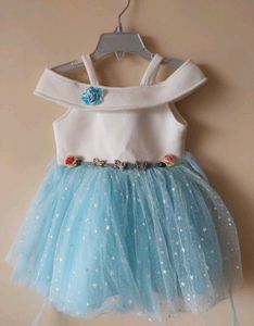 Kids 1-2 years Sparkly Blue Tulle Dress