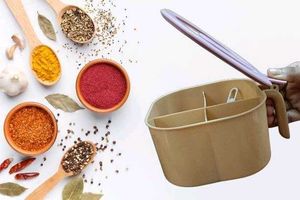 Spices &amp; Dry fruits Box with 2 Spoons Set