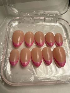 Pink French Tip Press-On Nails