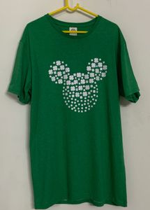 Imported Unisex Green Graphic Long T-shirt