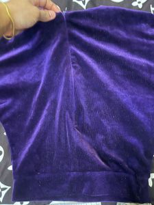 Purple Velvet Embellished Top