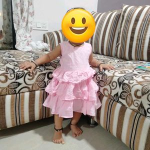 Baby Girl Pink Tiered Dress