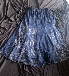 Navy Blue Long Indian Skirt