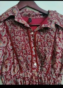 Maroon Georgette Frock