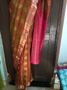 GentlyUsed ElegantFancyPattu  MultiColorSaree