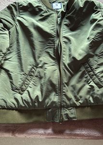 Imported Women Olive Green Bomber Jacket, XXL