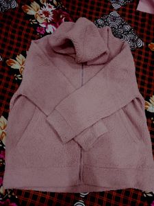 Pink Fuzzy Zip-Up Jacket