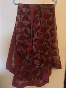 Embroidered Maroon Kurta, Salwar, Dupatta Set