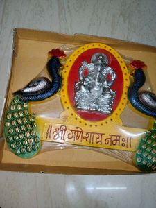Lord Ganesha &amp; Peacock Wall Decor