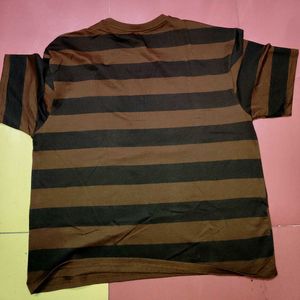 Retro inspired oversized striped tea