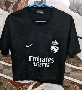 Black Real Madrid Jersey T-Shirt