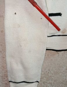 White Cropped Cardigan Sweater