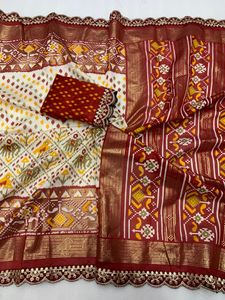 Dola Silk Saree Kalamkari Print