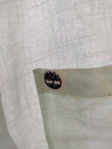Sea green linen shirt from Timberland