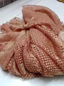Elegant Lace Dupatta with Fringe