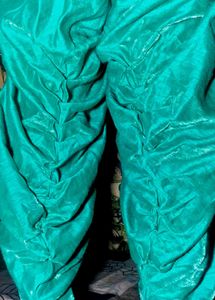 Green pathani salwar jyada ghoom wali silk shining