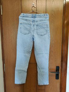 ASOS DESIGN High-Waisted Light Wash Jeans