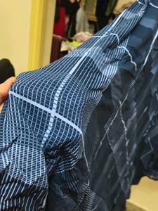 Chic Blue Plaid Midi Dress