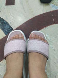 Lavie Pink Slip-On Slides