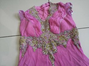 Beautiful Pink Ombre Ethnic Gown