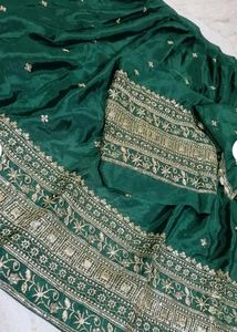 Royal Blue Embroidered Lehenga Choli -semi Stitch