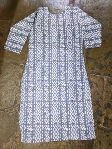 Elegant Grey Printed Kurta Set