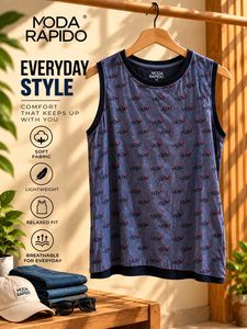 Moda Rapido Sleeveless Graphic T-Shirt
