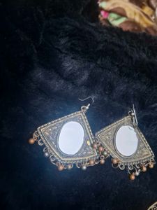 Statement Mirror Earrings - Bohemian Style