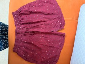 Maroon Printed Boxer Shorts