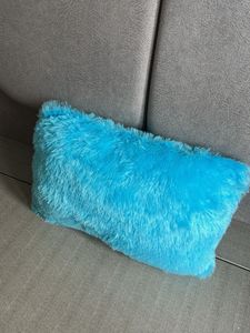Fuzzy Blue "Love" Pouch