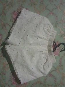 chikankari bohemian half pant for women